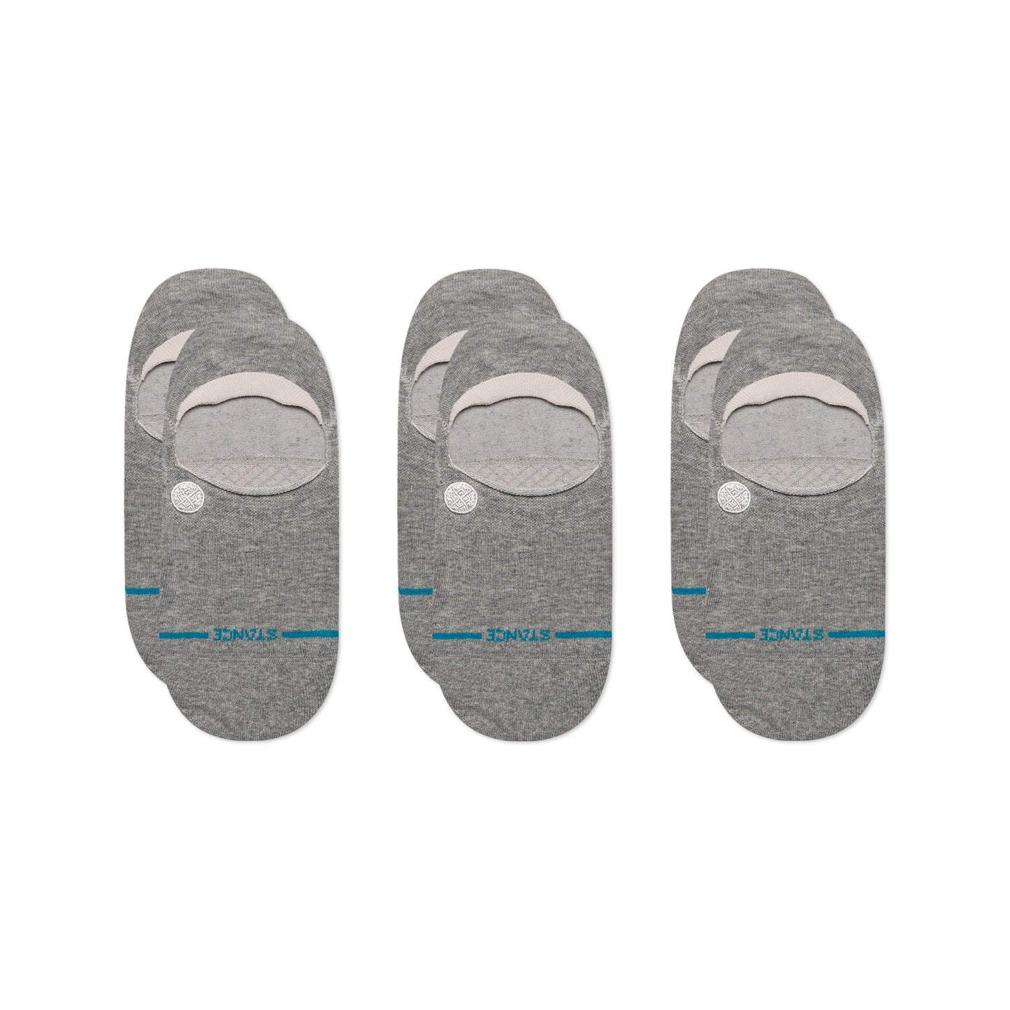 Lot de 3 chaussettes invisibles gris chiné Icon de Stance