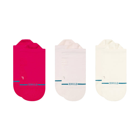 Lot de 3 chaussettes fines à languette magenta Iconic de Stance