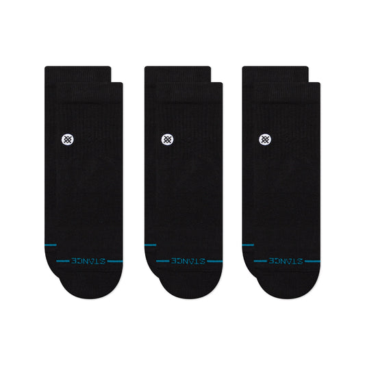 Lot de 3 paires de chaussettes basses noires Icon de Stance