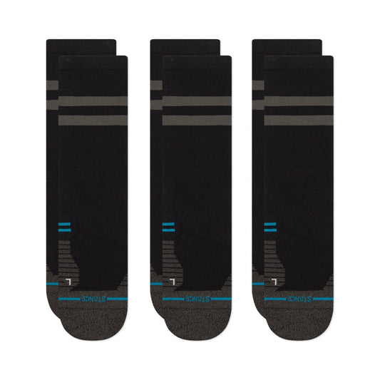 Lot de 3 paires de chaussettes mi-mollet noires Franchise de Stance