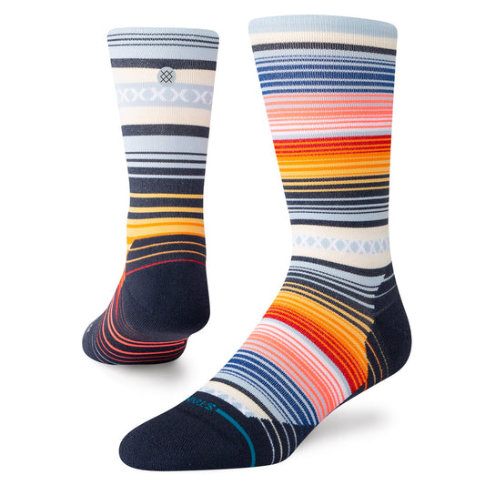 Chaussettes mi-mollet fines bleu glacier Curren de Stance