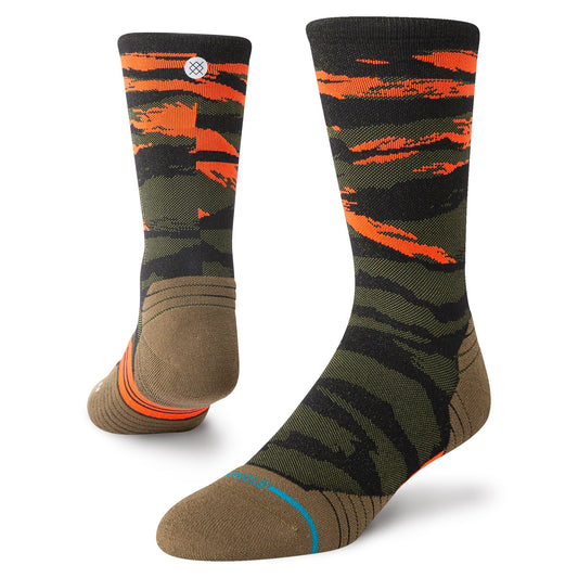 Chaussettes mi-mollet fines vert olive Primal de Stance