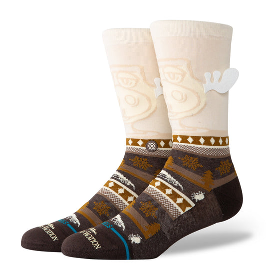 Stance Have Some Eggnog Crew Sock Dark Brown 