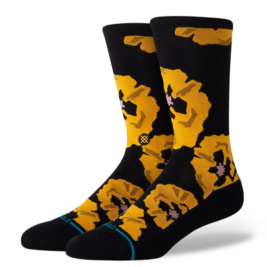 Chaussettes mi-mollet noires Poppyland de Stance