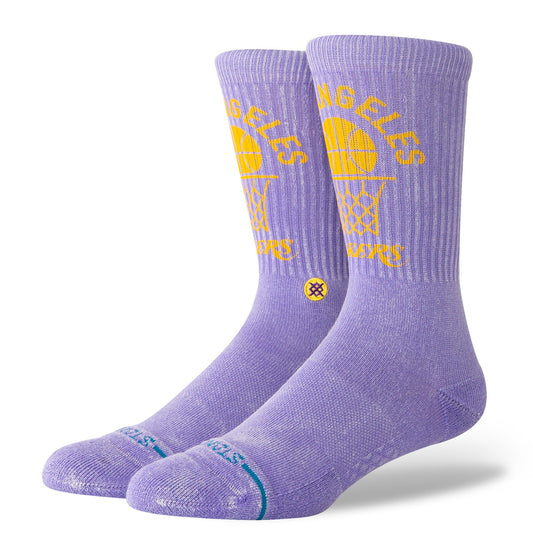 Chaussettes mi-mollet vintage violettes Los Angeles Lakers de Stance