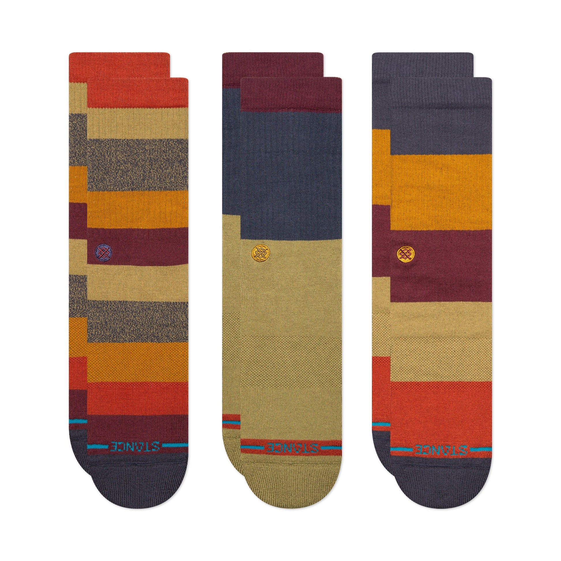 Stance Cabin Fever Crew Sock 3 Pack Multi