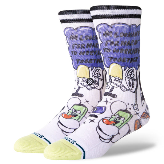 Chaussettes mi-mollet blanches Daily Danger de Stance