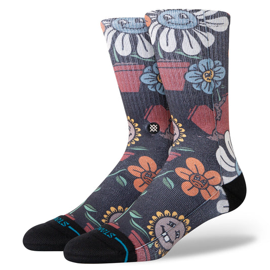 Chaussettes mi-mollet noires Planted de Stance