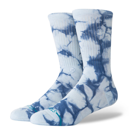 Chaussettes mi-mollet bleu glacier Tied Up de Stance