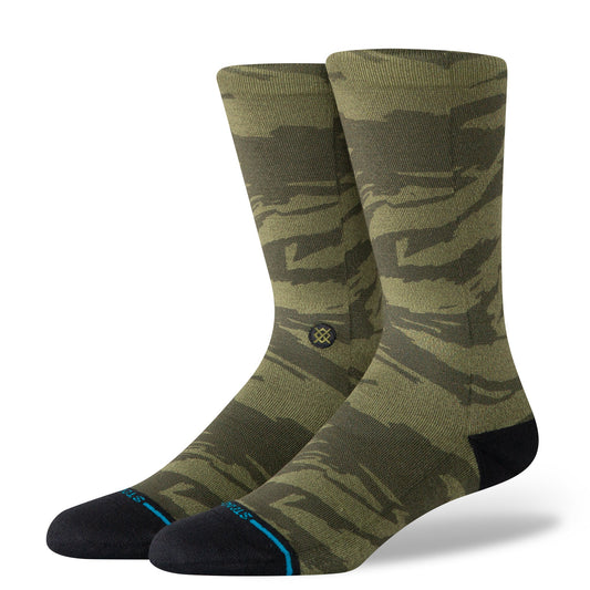 Chaussettes mi-mollet vert foncé Camoblend de Stance