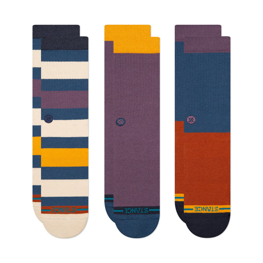 Lot de 3 paires de chaussettes mi-mollet bleu roi foncé Dexter de Stance