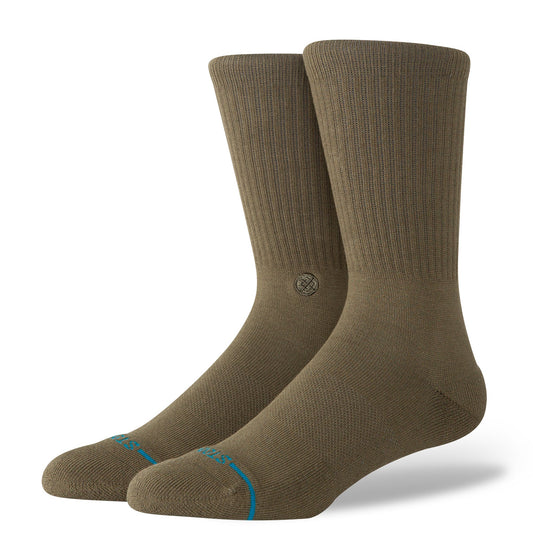 Chaussettes mi-mollet vert foncé Icon Organic de Stance