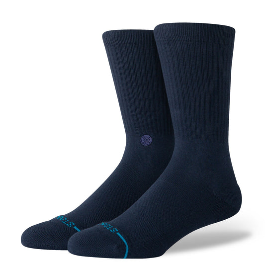 Chaussettes mi-mollet bleu marine Icon Organic de Stance