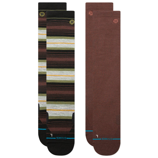 Lot de 2 paires de chaussettes de sport d'hiver en laine ultra fines marron Venture de Stance