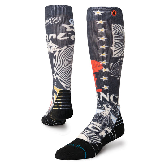 Chaussettes de sport d'hiver mi-hautes en polyester noires Brand Love de Stance