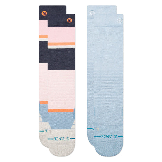 Stance Powdered Mid Poly Snow Sock 2 Pack Pink Fade 