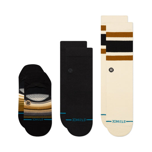 Lot de 3 paires de chaussettes mixtes noires Icon Series de Stance