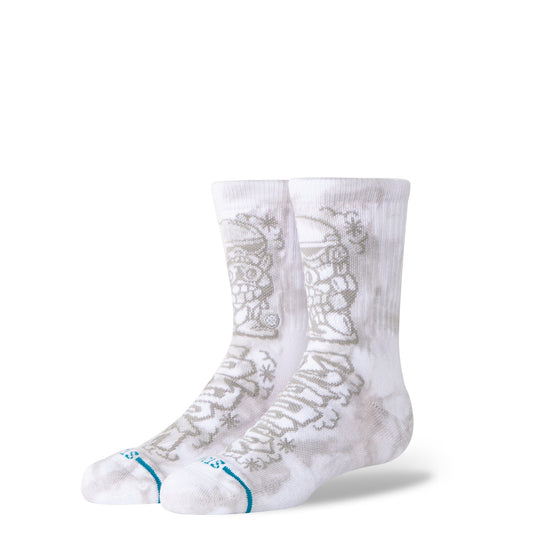 Chaussettes mi-mollet enfant blanches Dj Trooper de Stance