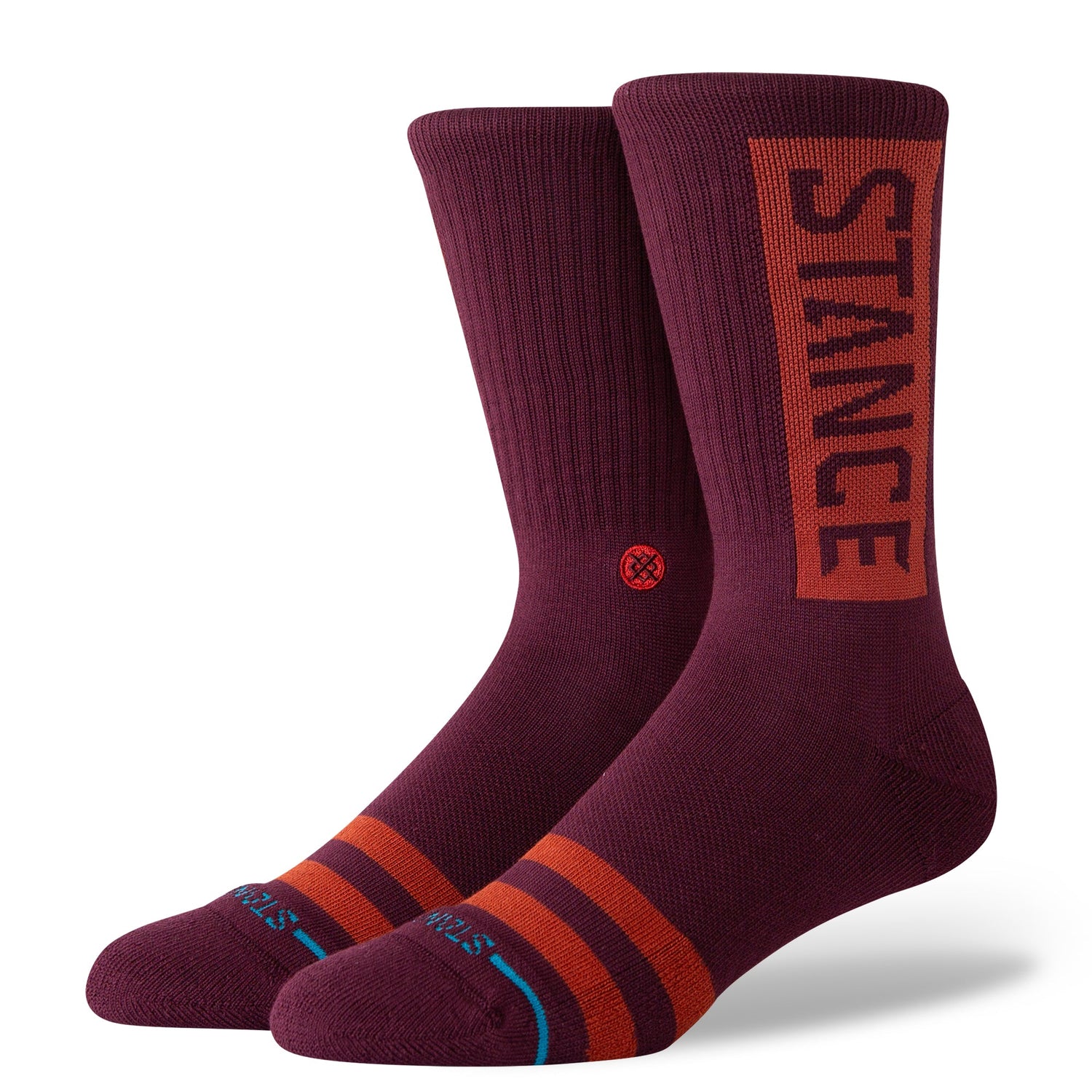 Chaussettes mi-mollet rouge vin OG de Stance