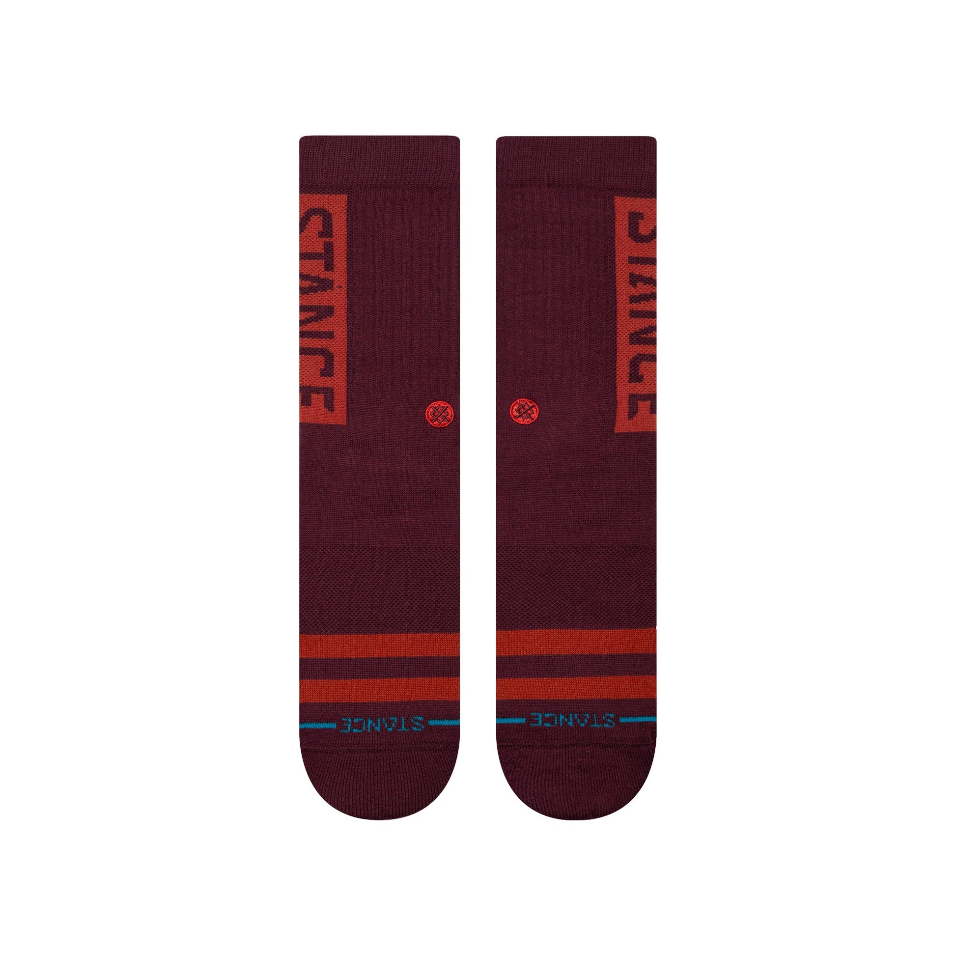 Chaussettes mi-mollet rouge vin OG de Stance