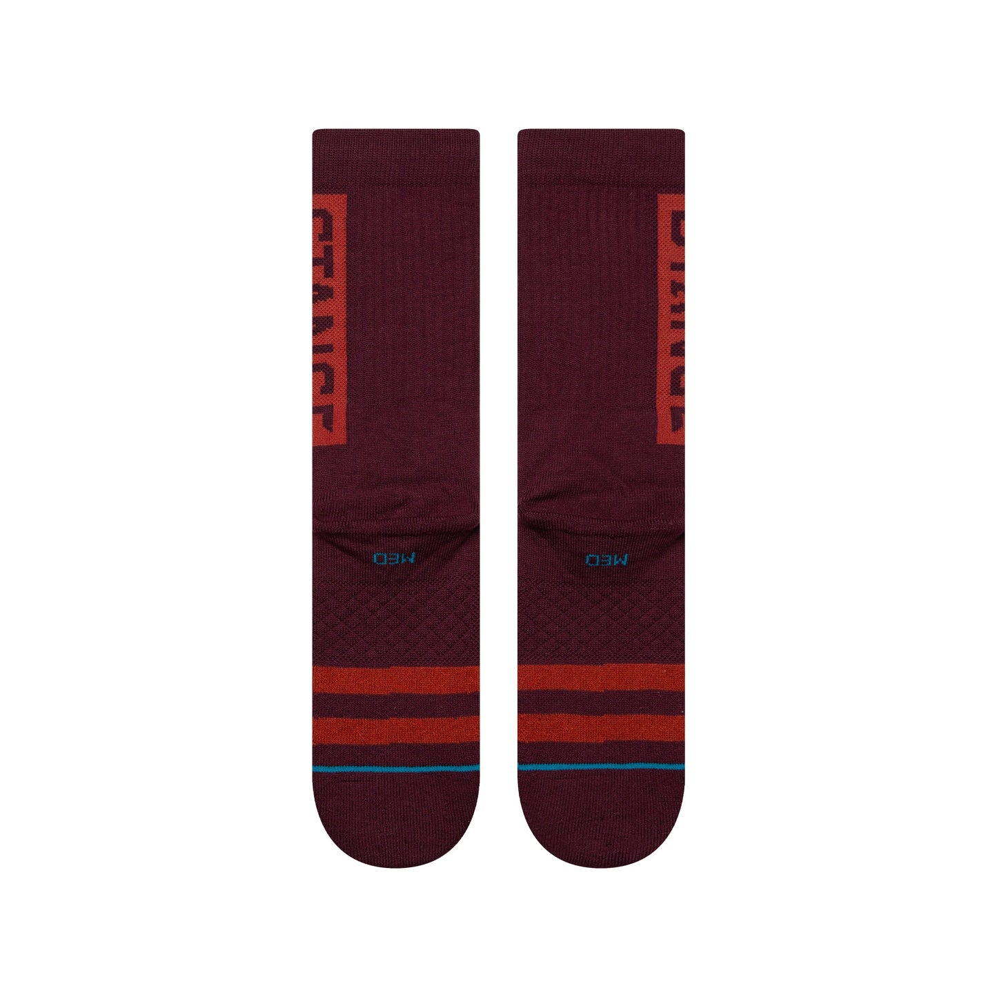 Chaussettes mi-mollet rouge vin OG de Stance