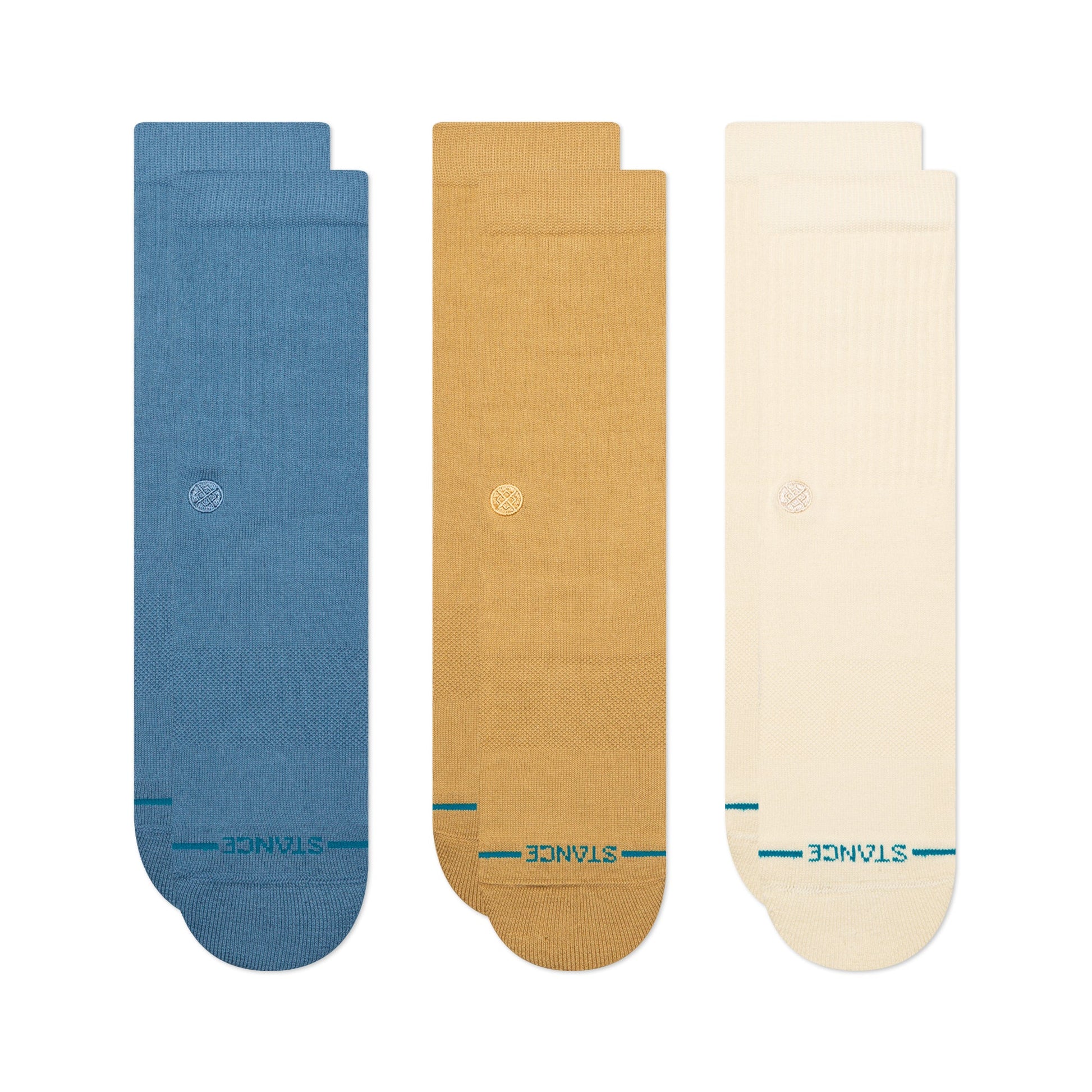 Lot de 3 chaussettes mi-mollet crème Icon de Stance