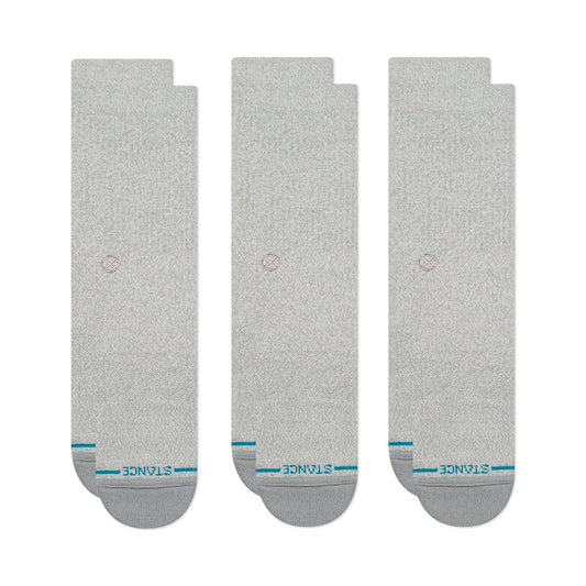 Lot de 3 chaussettes mi-mollet gris chiné Icon de Stance