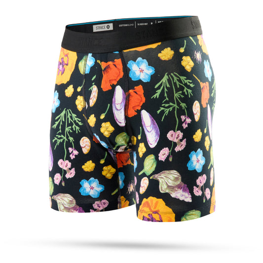 Boxer à fleurs noir Lucias de Stance