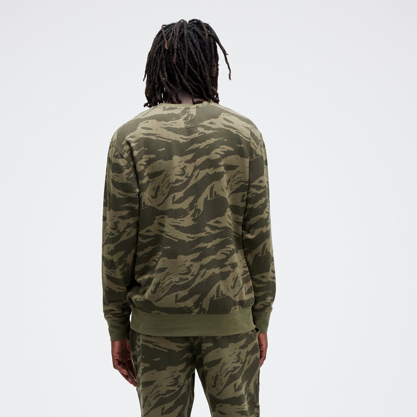 Pull ras-du-cou vert camouflage Shelter de Stance |modèle