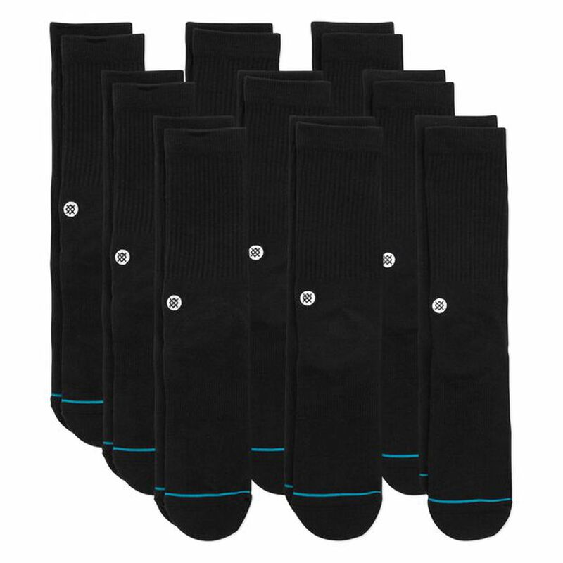 Stance Icon Crew Sock 9 Pack Black