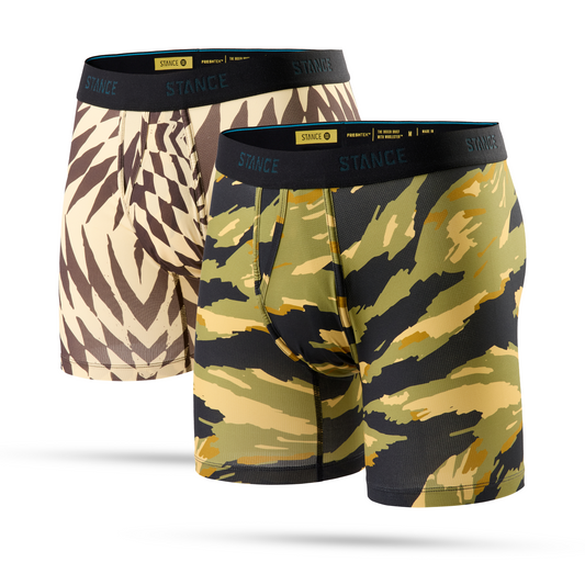 Stance Boxer Brief Wholester 2 Pack Brown/Green