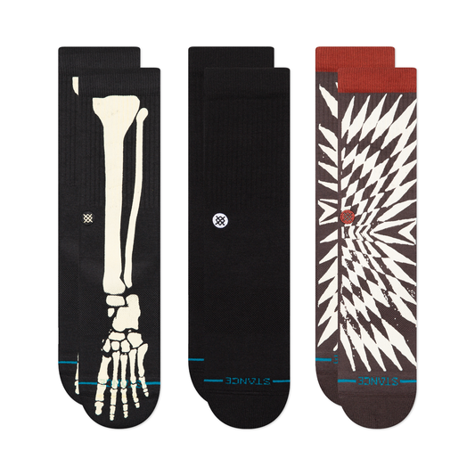 Lot de 3 paires de chaussettes mi-mollet noires Lifestyle Halloween de Stance