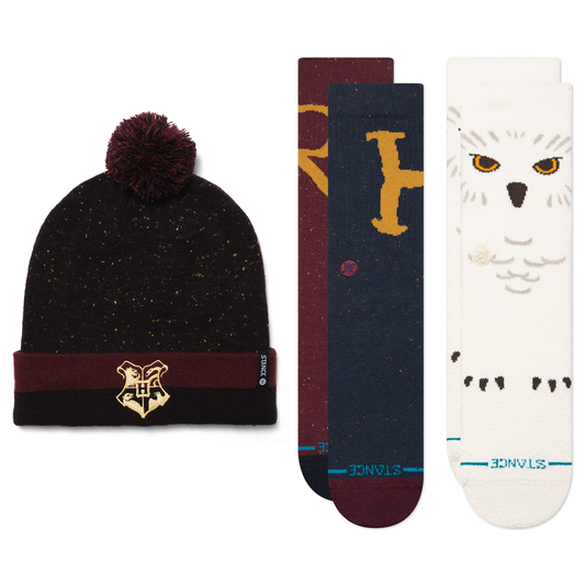 Ensemble bonnet et chaussettes mi-mollet multicolore Harry Potter de Stance