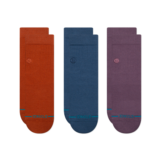 Lot de 3 paires de chaussettes basses orange/bleu marine/violet Lifestyle Icon de Stance