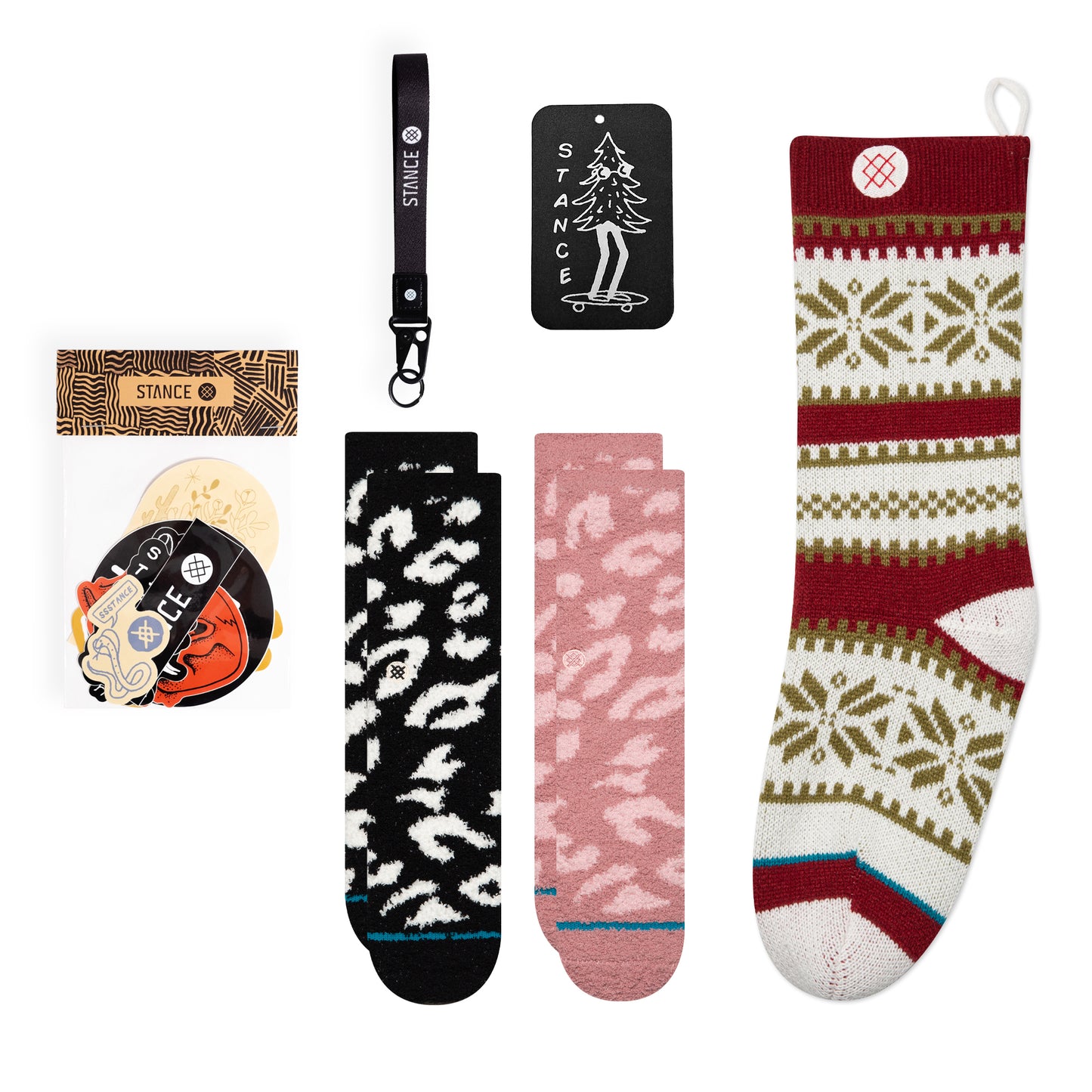 Stance Stocking Set Black Pink