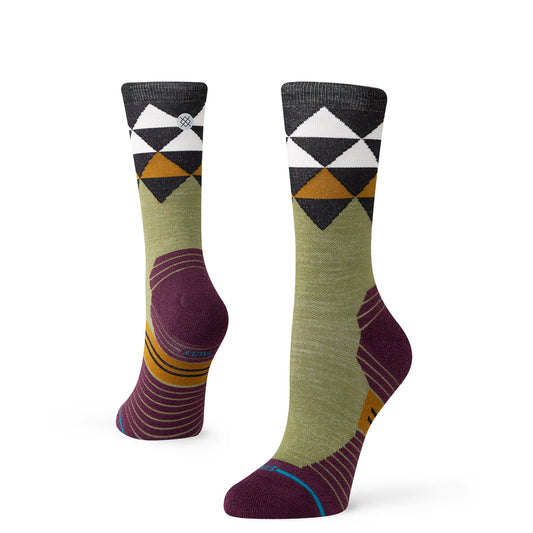 Chaussettes mi-mollet légères en laine noires Quadrilateral de Stance