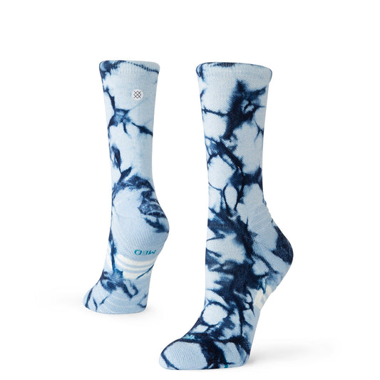 Chaussettes mi-mollet en laine teintée bleu glacier de Stance