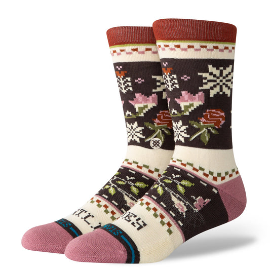 Chaussettes mi-mollet rose poudré Mistling Toes de Stance