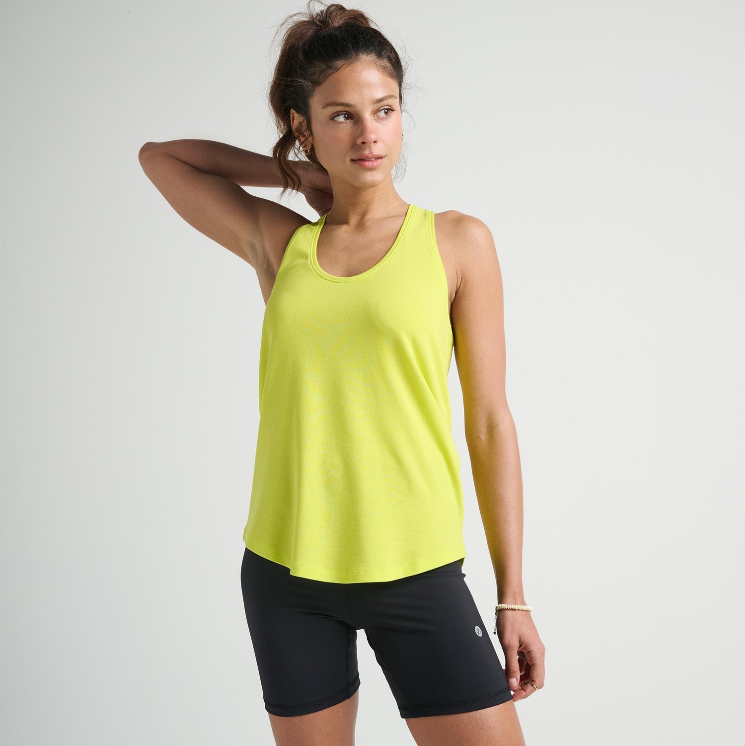 Débardeur de sport femme vert citron Get Set de Stance | modèle