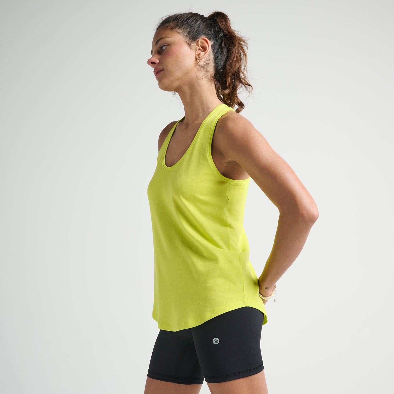 Débardeur de sport femme vert citron Get Set de Stance | modèle