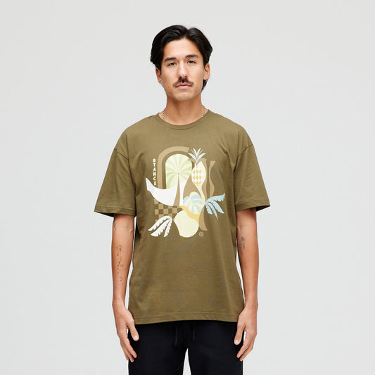 T-shirt Oasis vert militaire de Stance | modèle