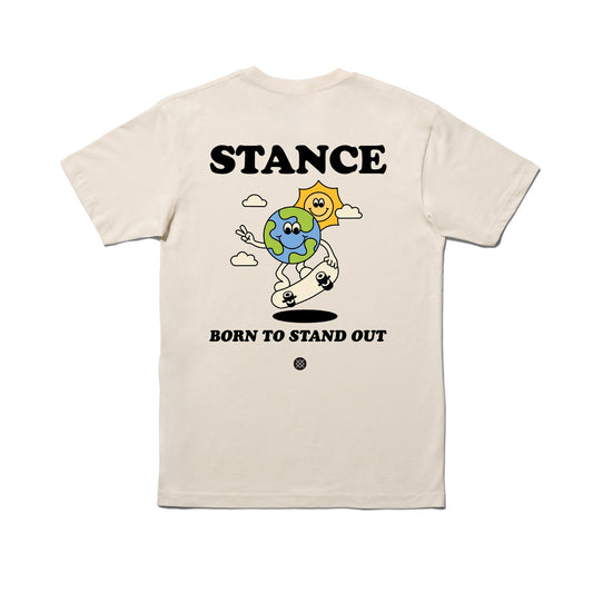 Stance Mindful Butterfly T-Shirt Vintage White