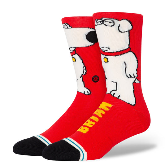 Stance The Dog Crew Sock Red