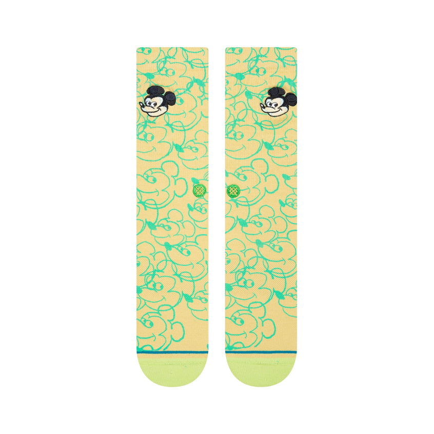 Chaussettes mi-mollet moutarde Dillon Froelich Mickey de Stance
