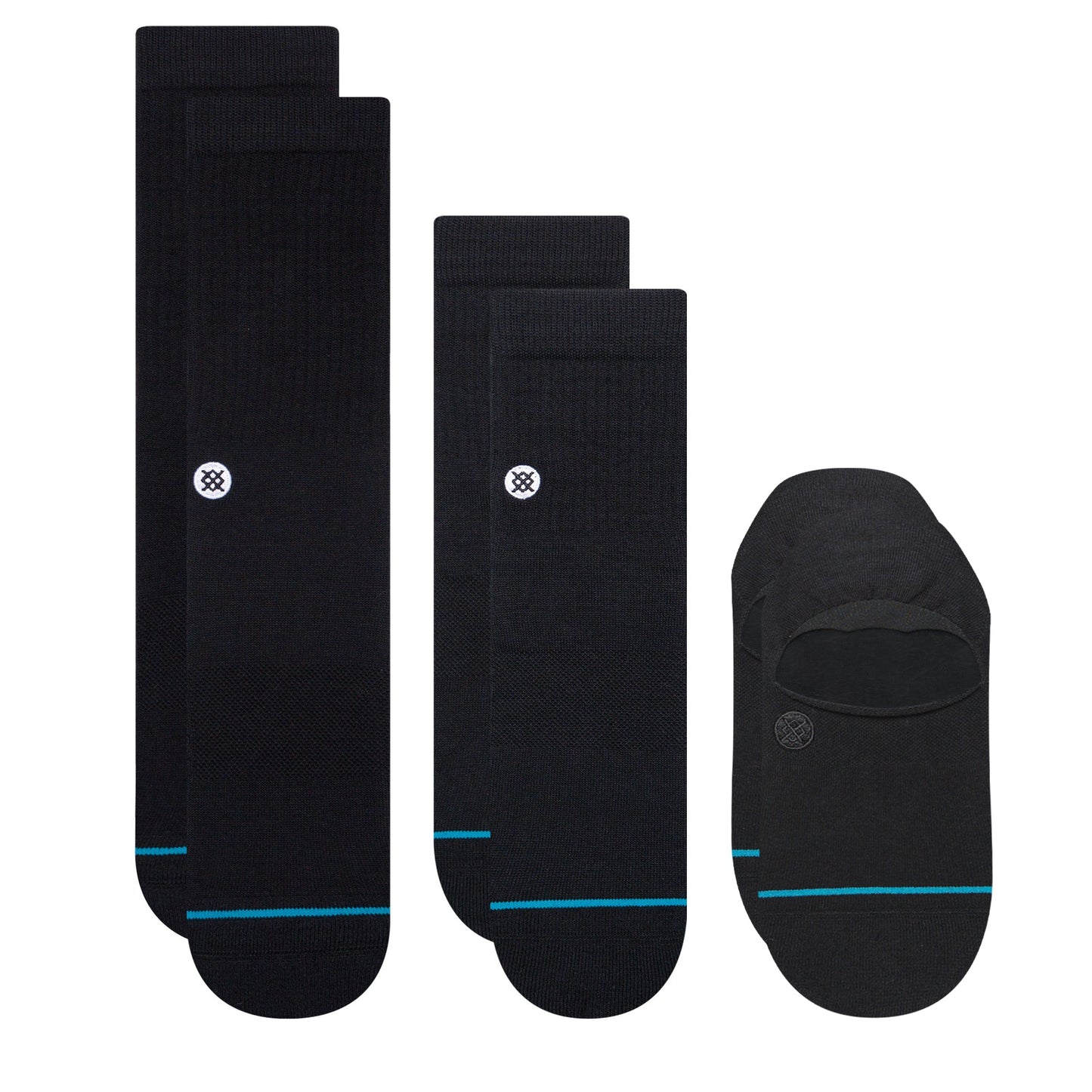 Lot de 3 paires de chaussettes noires Icon Series de Stance