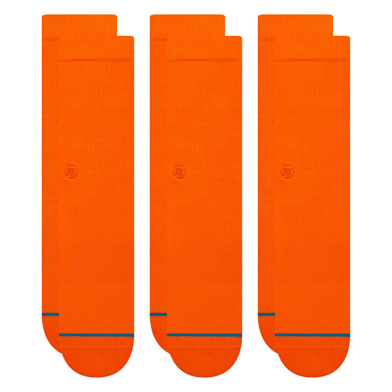 Lot de 3 paires de chaussettes mi-mollet oranges Icon de Stance