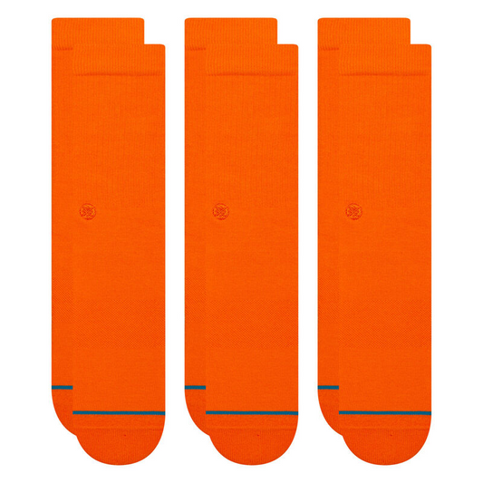 Stance Icon Crew Sock 3 Pack Orange