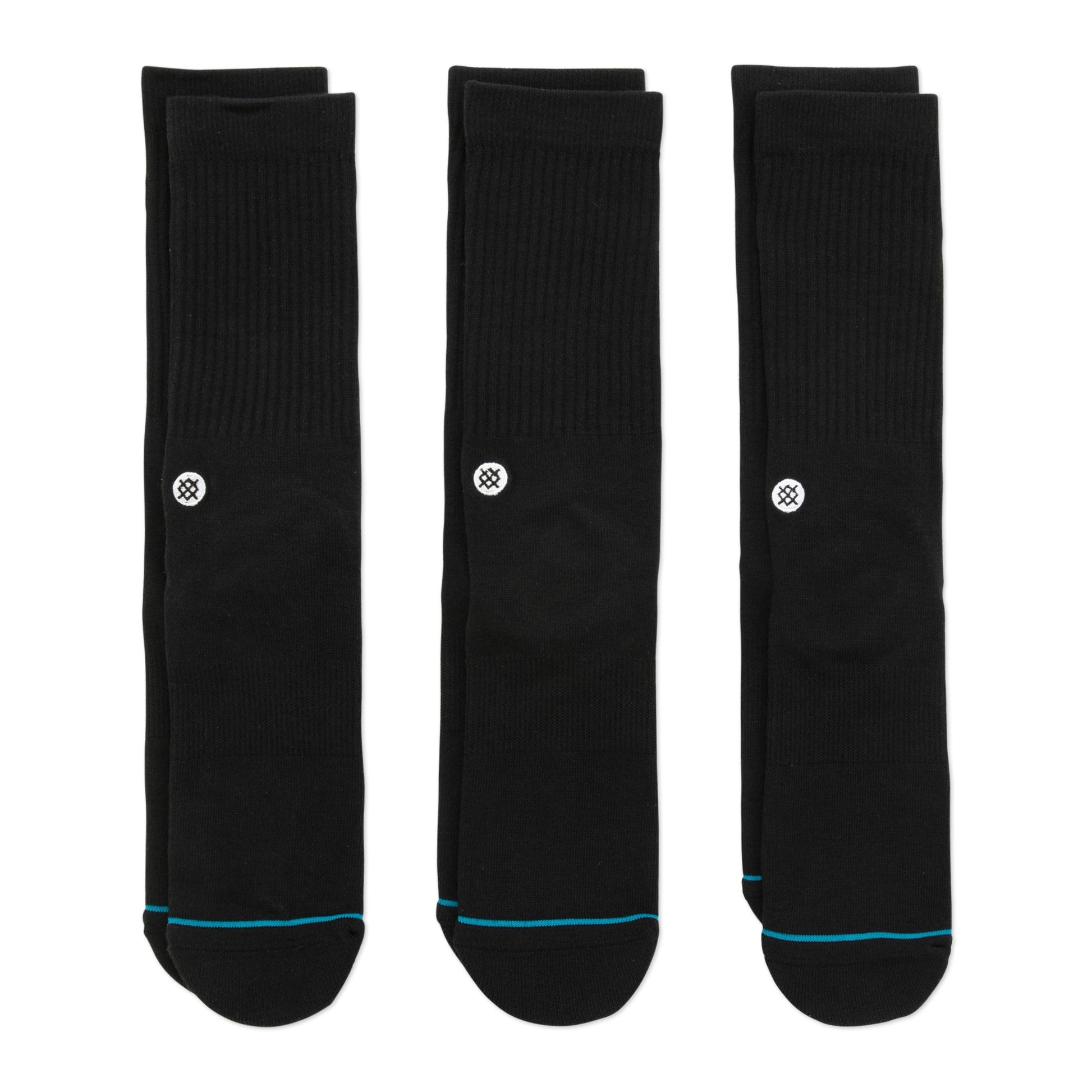 Stance Icon Crew Sock 3 Pack Black