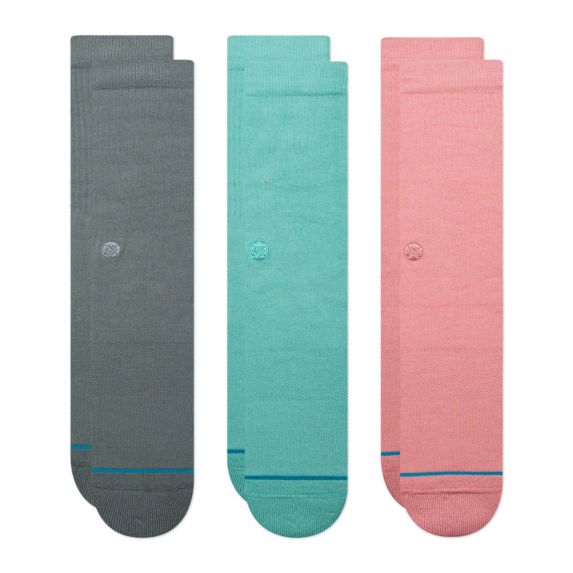 Stance Icon 3 Pack Crew Sock Green