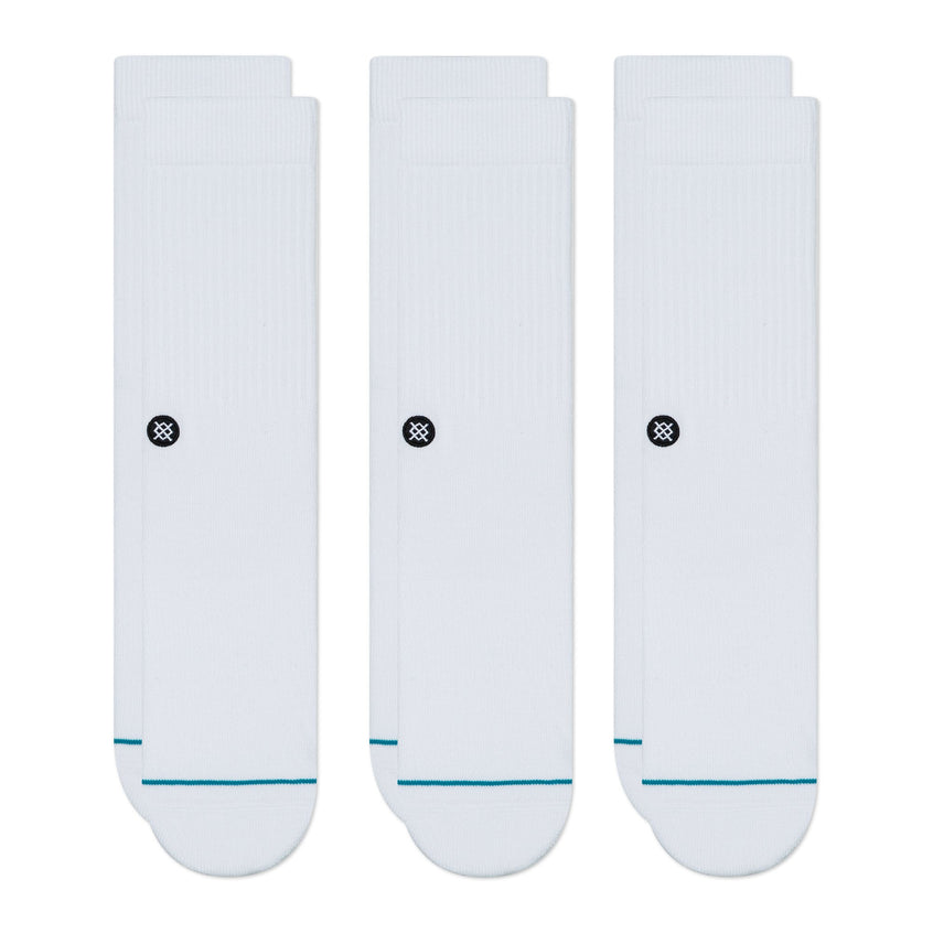 Stance Icon Crew Sock 3 Pack White